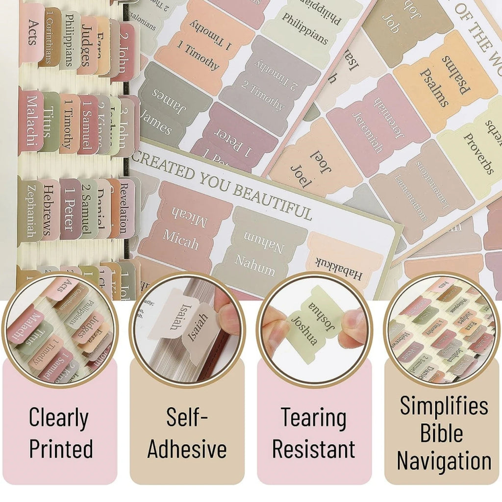 Bible Tabs-75 piece Self Adhesive Index Set