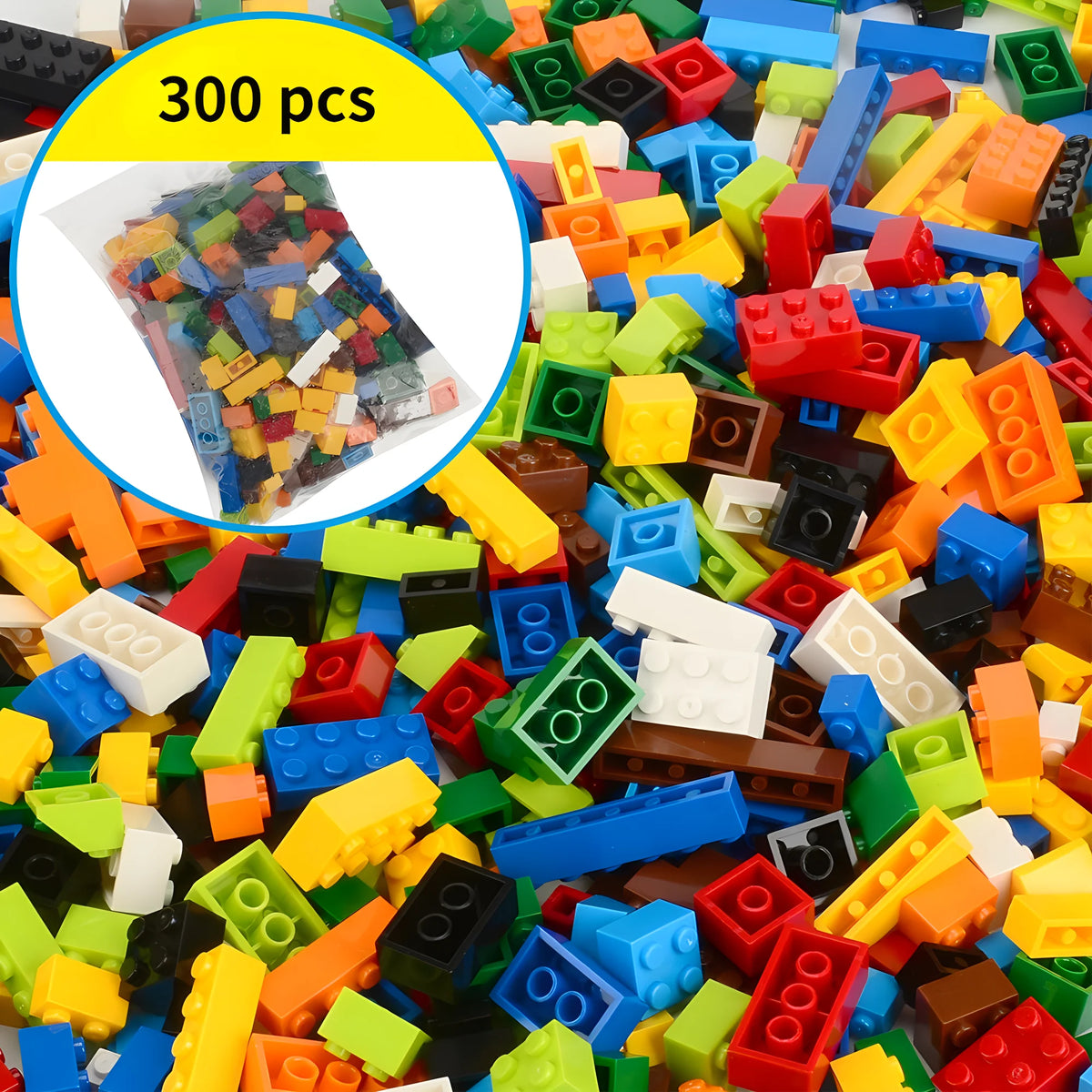 Creative Brick Set (300, 500 or 1000 Pieces)