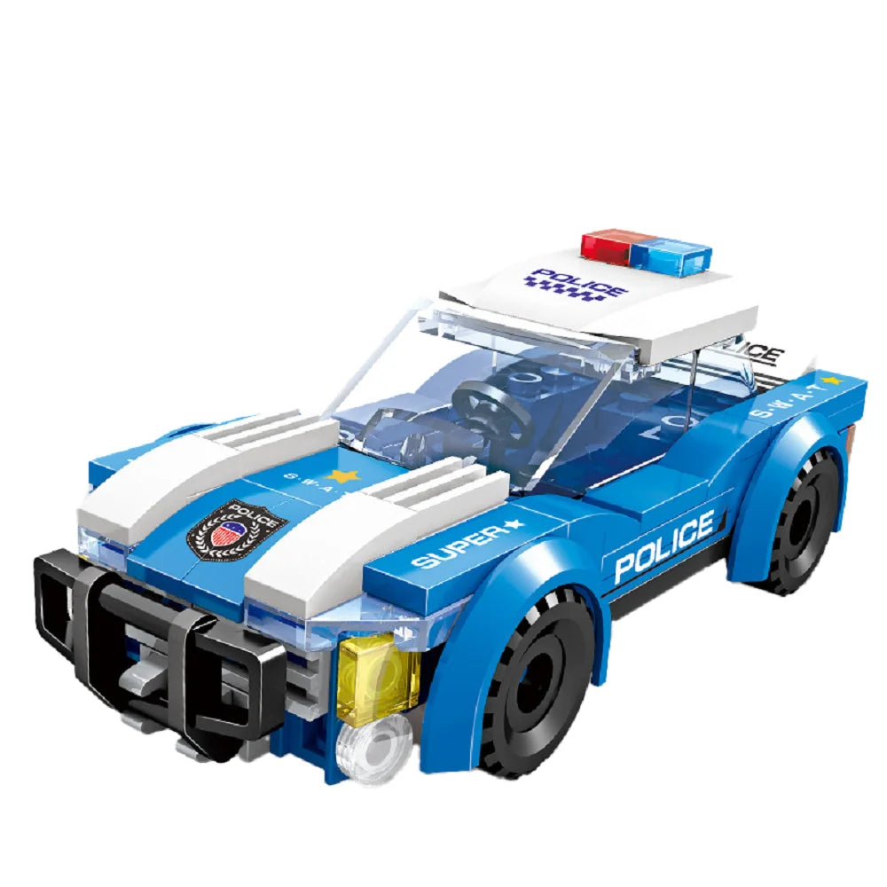 Police Building Block Car Toy Set