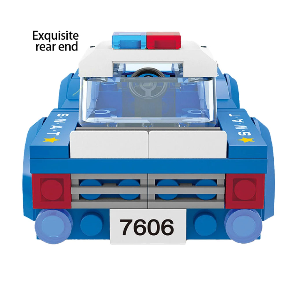 Police Building Block Car Toy Set