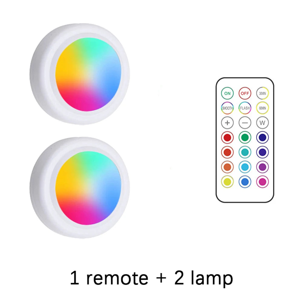 RGB Remote-Control LED Lights (1 to 6 Pack)