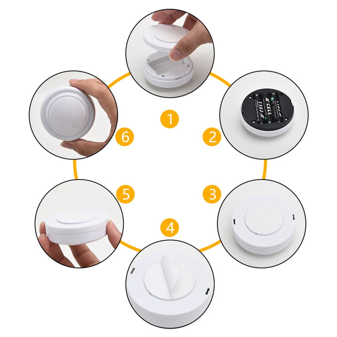 RGB Remote-Control LED Lights (1 to 6 Pack)