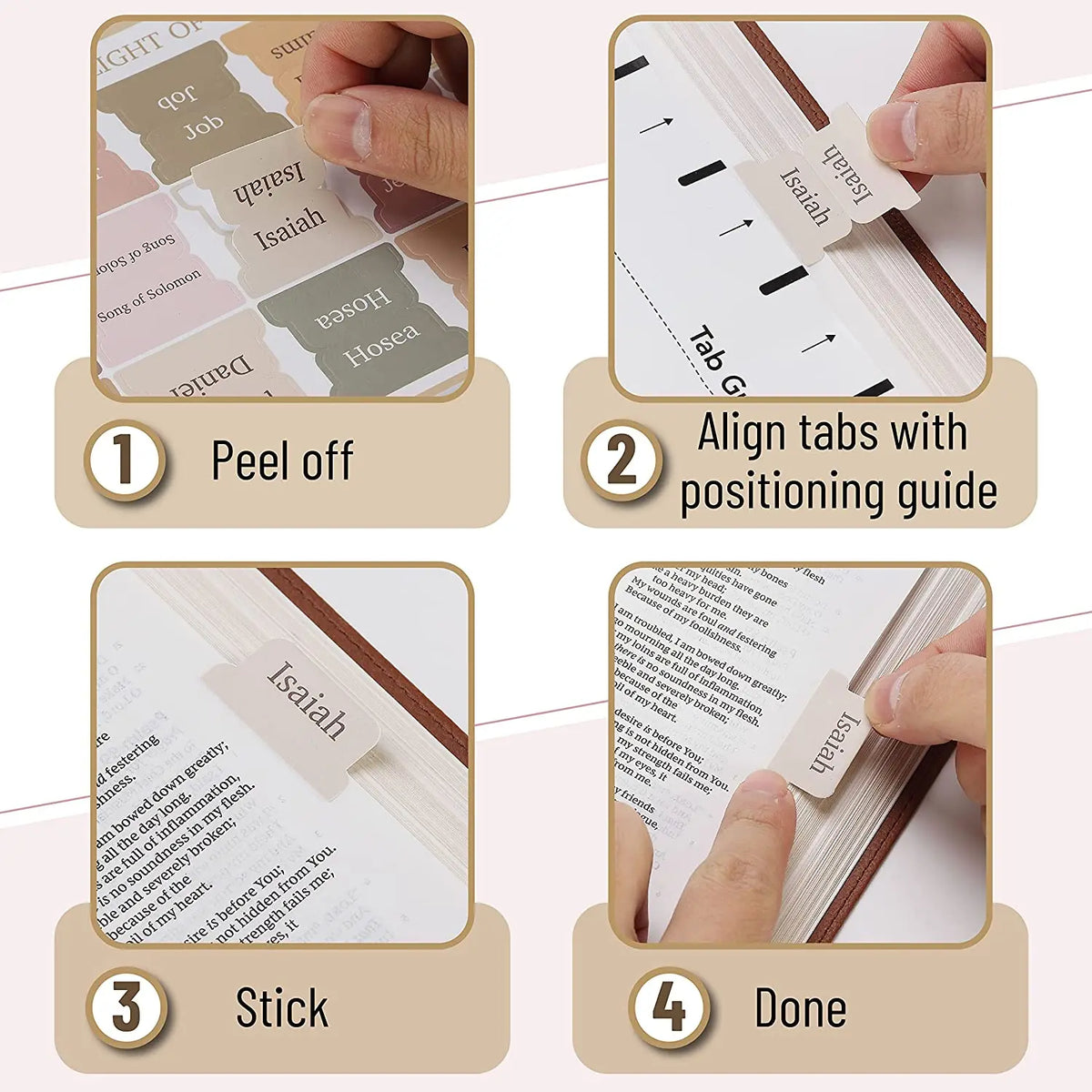 Bible Tabs-75 piece Self Adhesive Index Set