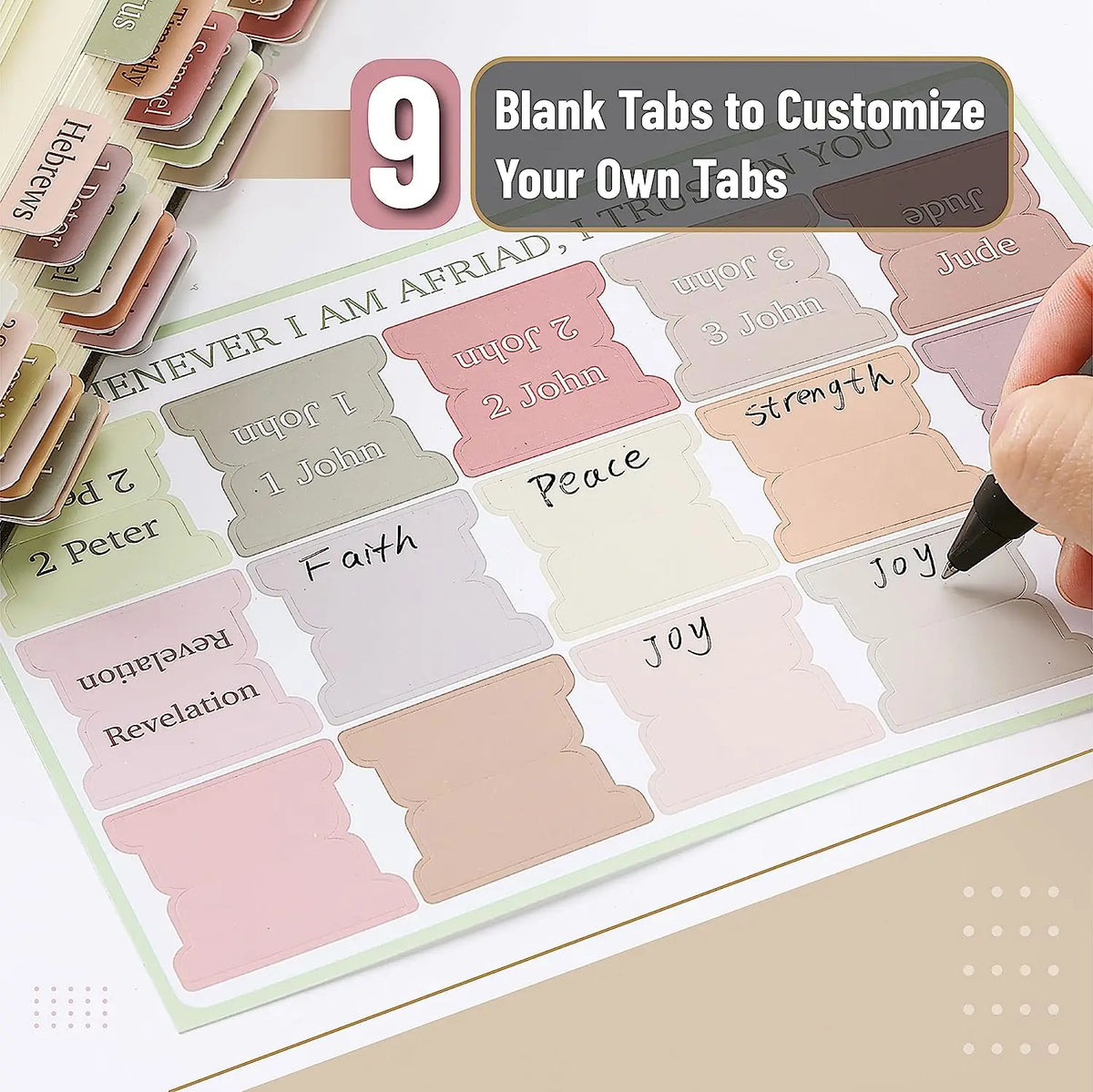 Bible Tabs-75 piece Self Adhesive Index Set