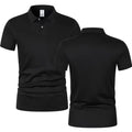 Men's Solid Black Polo Shirt
